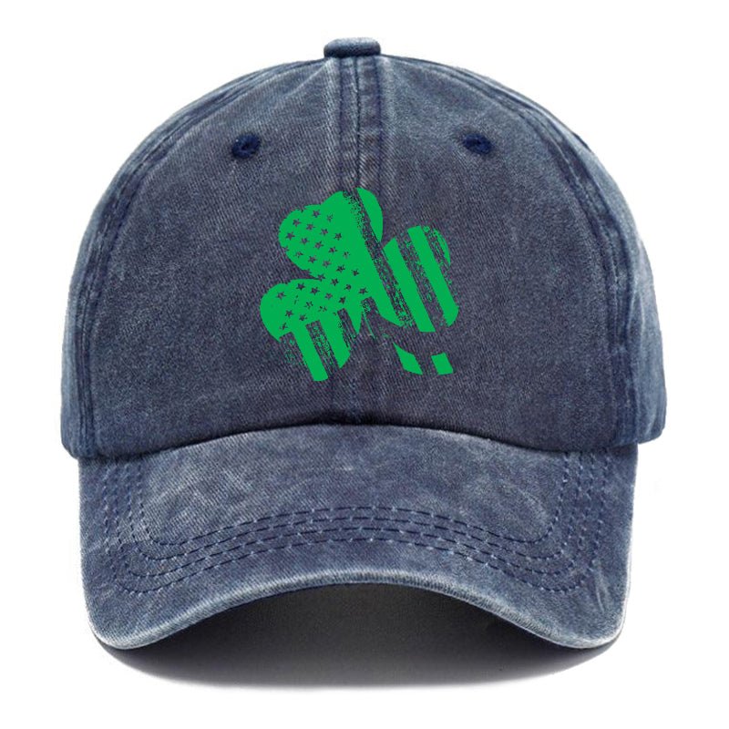 USA Flag Shamrock Print St. Patrick's Day Cap