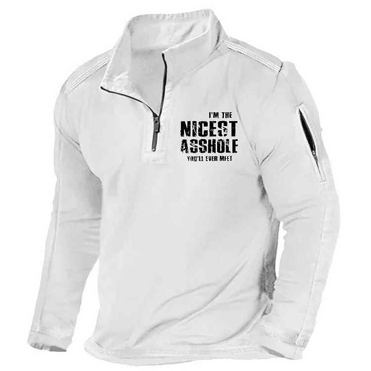 Maturelion Men's Henley Shirt I'm The Nicest Asshole You'll Ever Meet Henley Shirt