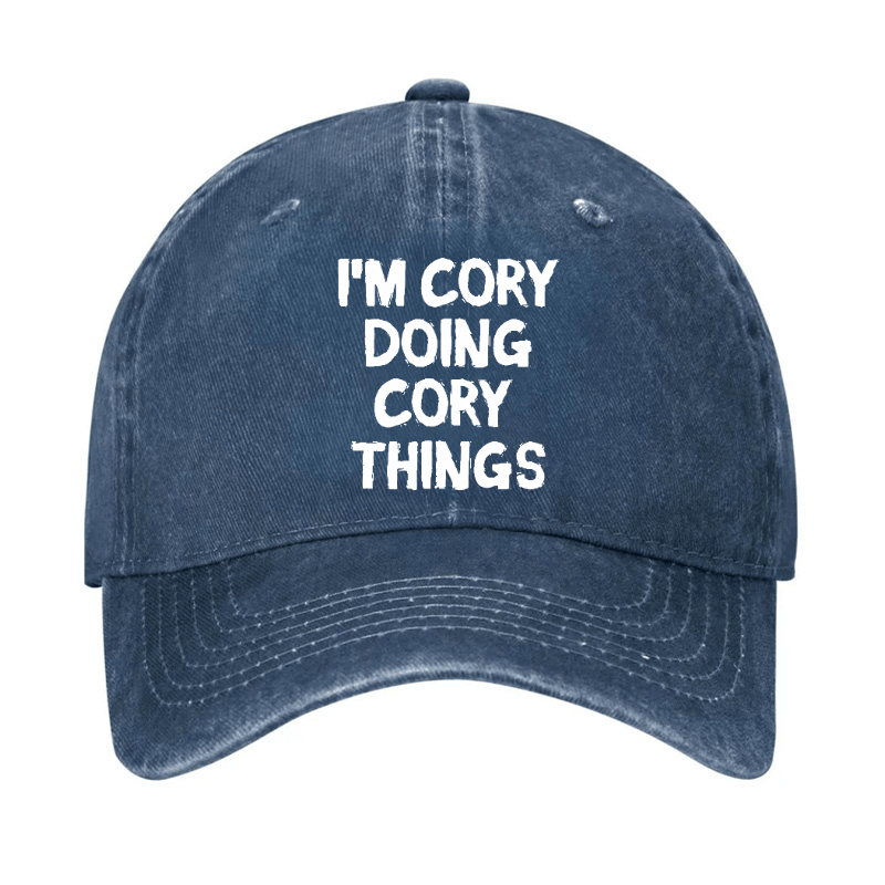 I'm Cory Doing Cory Things Funny Custom Cap