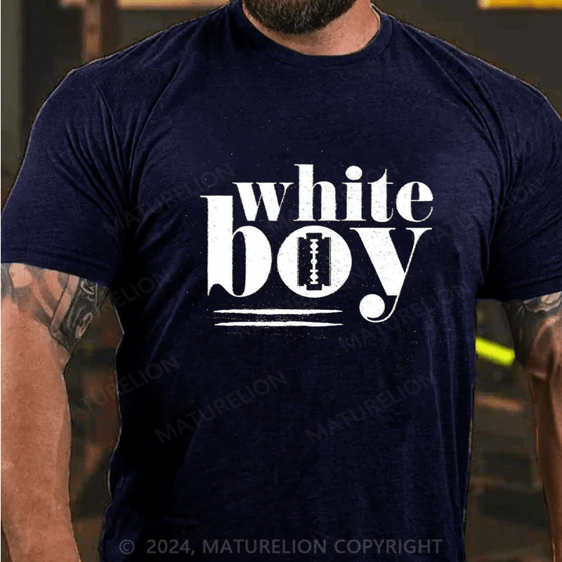 Maturelion white boy Cotton T-shirt