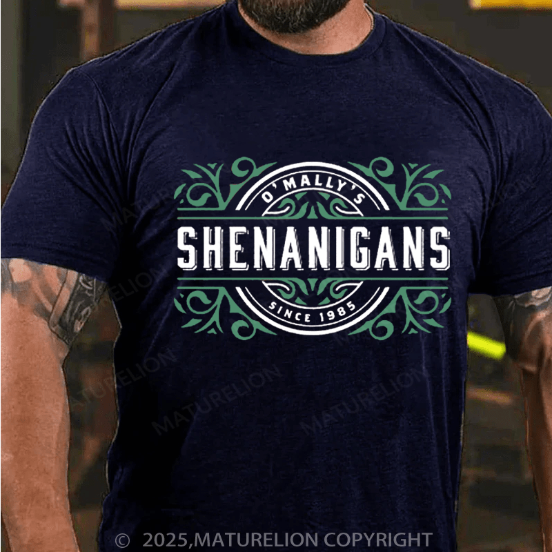 Maturelion St Patrick's T-shirt Men's Personalized Irish Shirt Family Name Custom Shenanigans Shirt