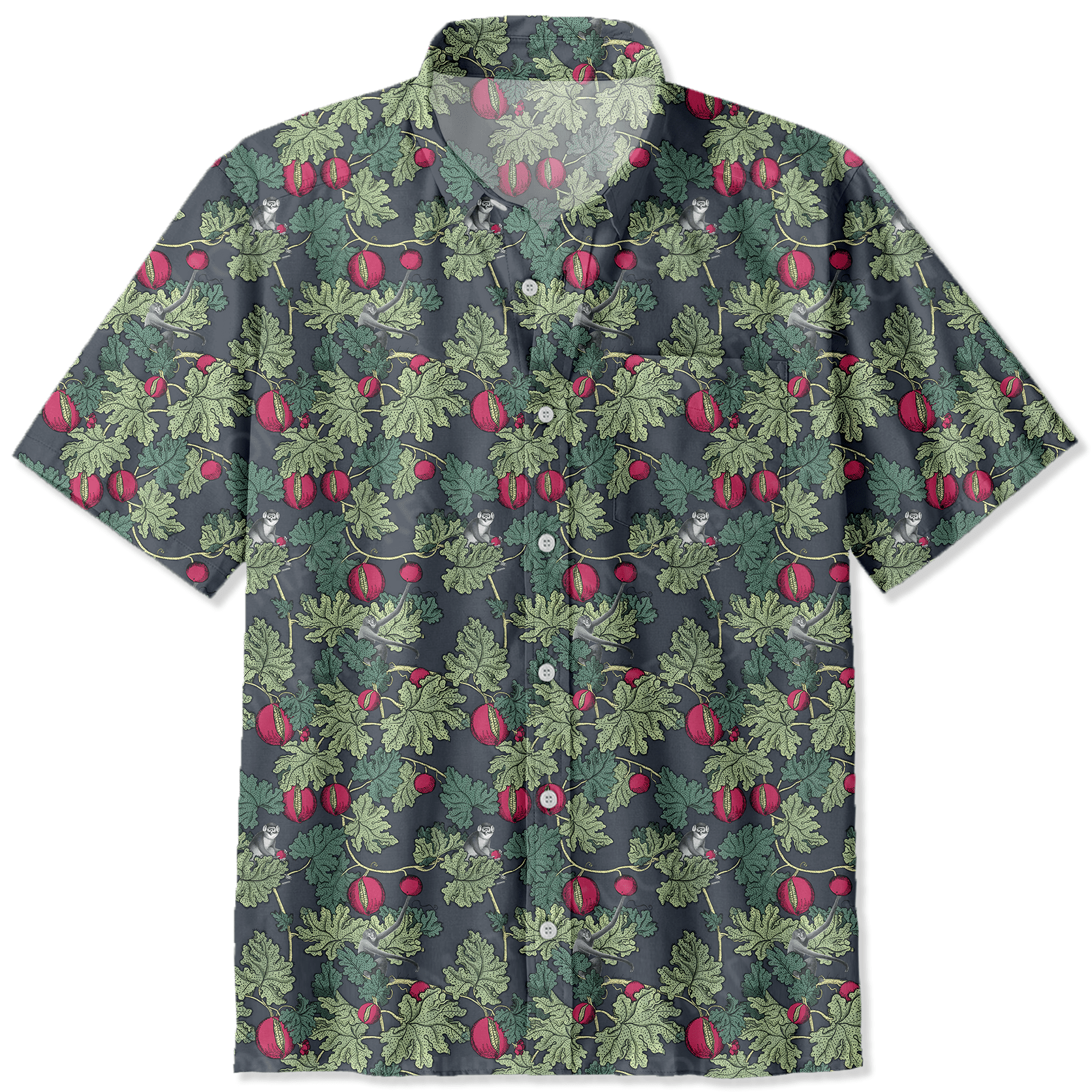 Maturelion Men's Hawaiian Shirt Eating Flower Tropical Vibe Custom Hawaii Shirt