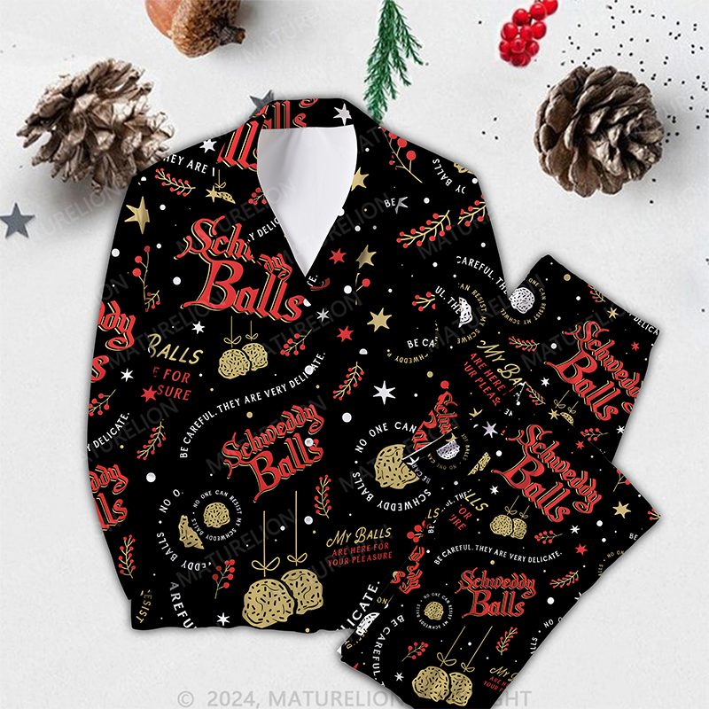 Maturelion Christmas Eve Cozy Funny Pajamas