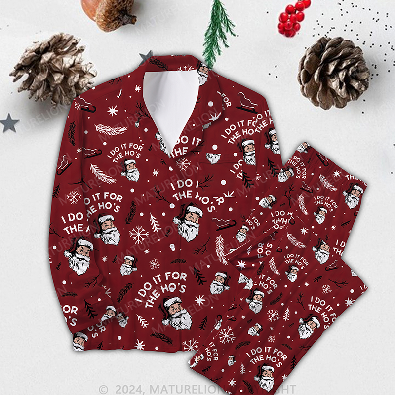 Maturelion Christmas Eve Cozy Funny Pajamas