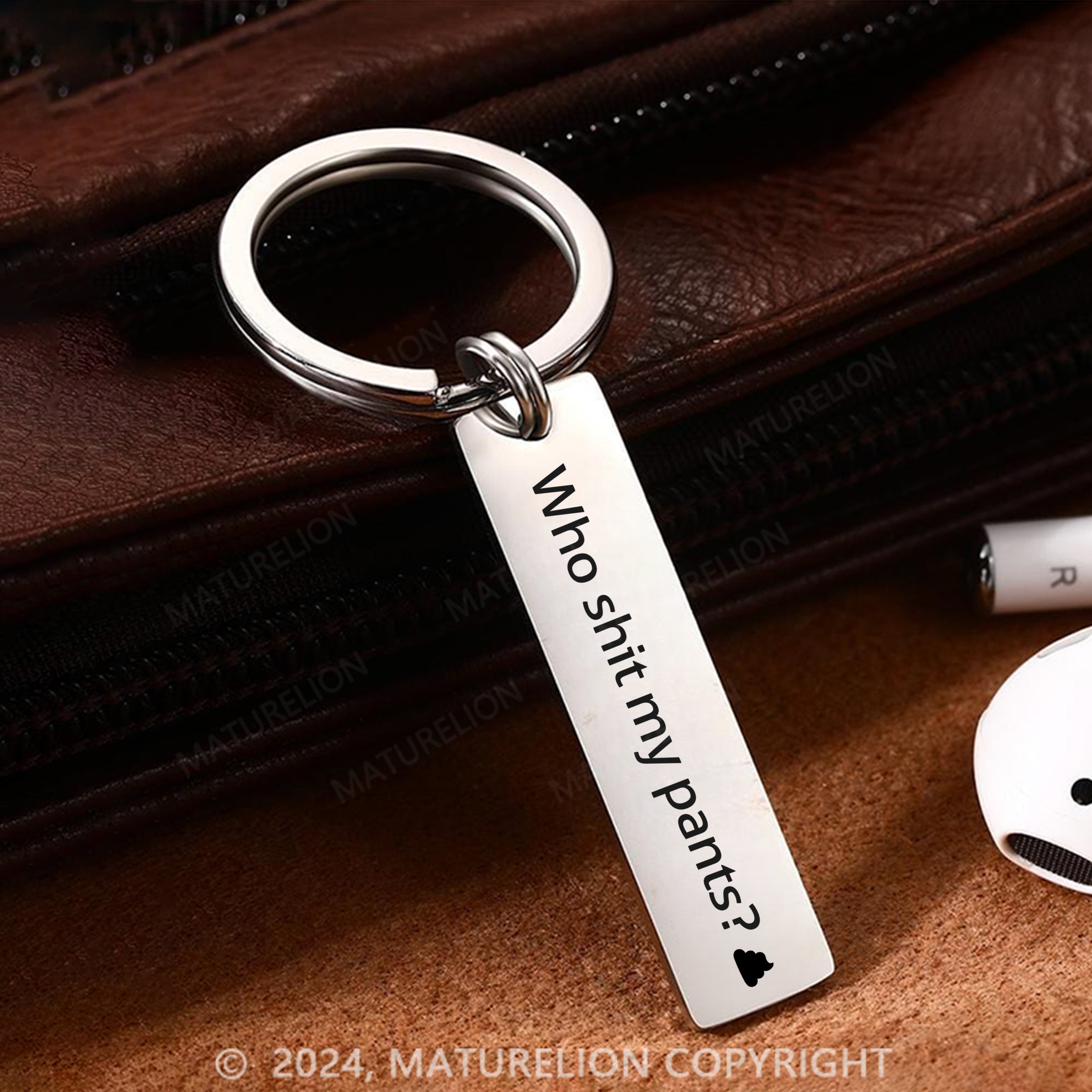 Maturelion Custom Keychain Christmas Funny Gift for Men