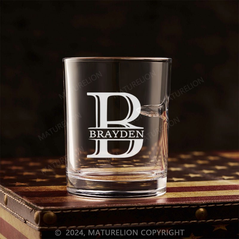 Maturelion Personalized Golf Ball in Whiskey Lowball Glass