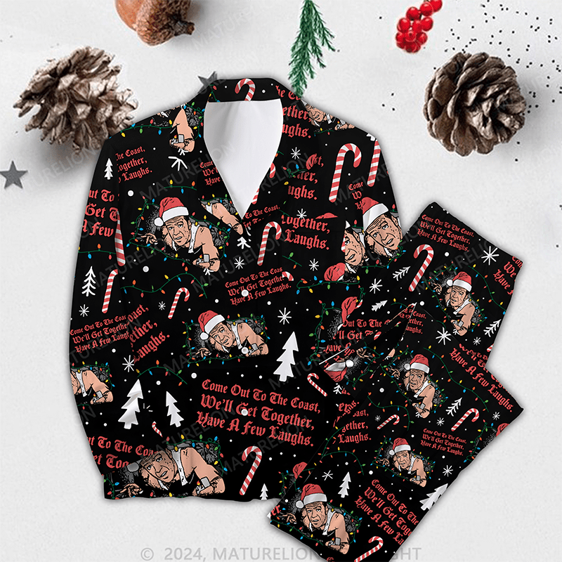 Maturelion Christmas Holly Jolly Family Funny Pajamas