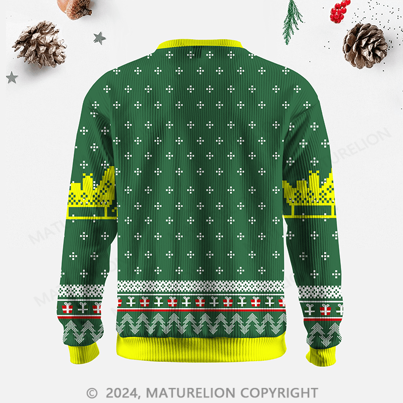 Maturelion I See No Good Reason To Act My Age Ugly Christmas Sweater