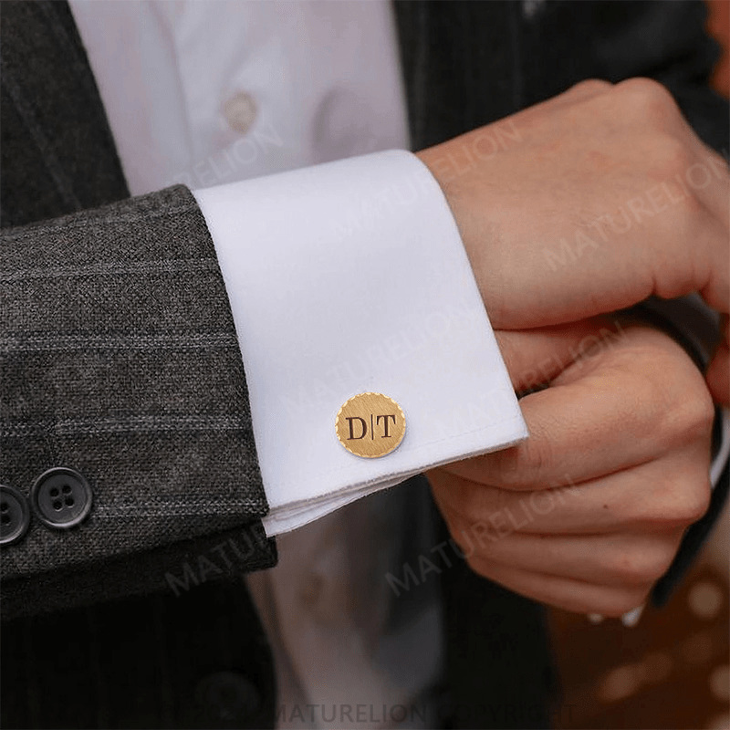 Maturelion Custom  Mens Cufflinks Groomsmen Gift