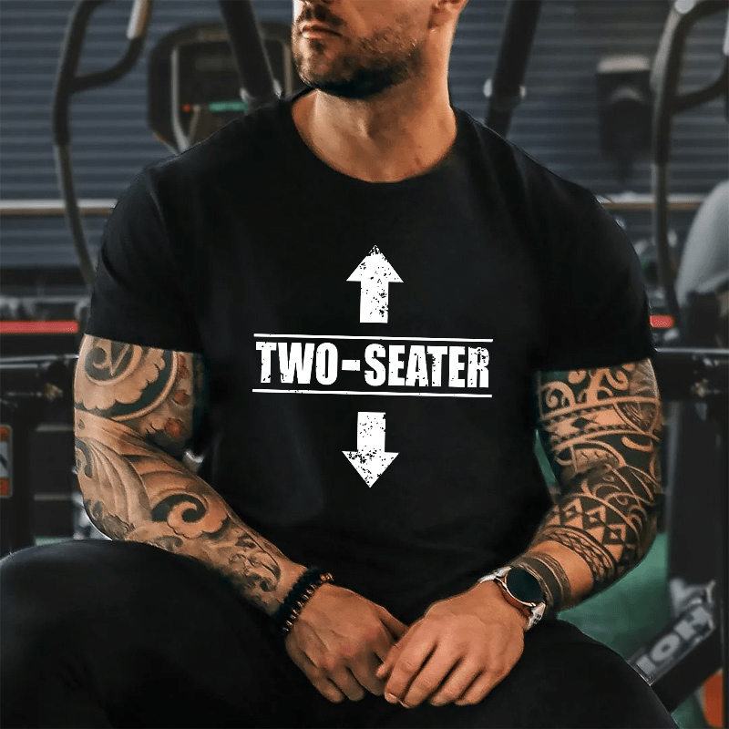 Two Seater Funny Cotton T-shirt