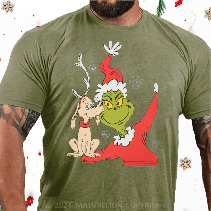 Maturelion Christmas T-Shirt The Grinch & Max Youth T-Shirt