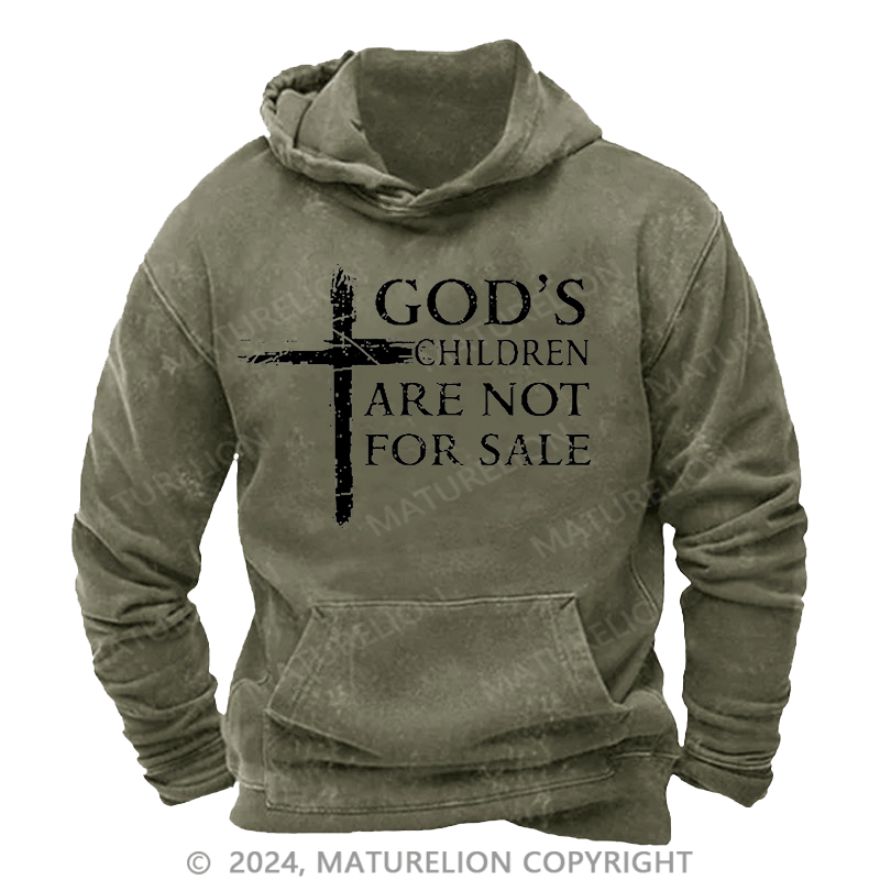 Maturelion Men's Hoodie God's Children Are Not For Sale Hoodie