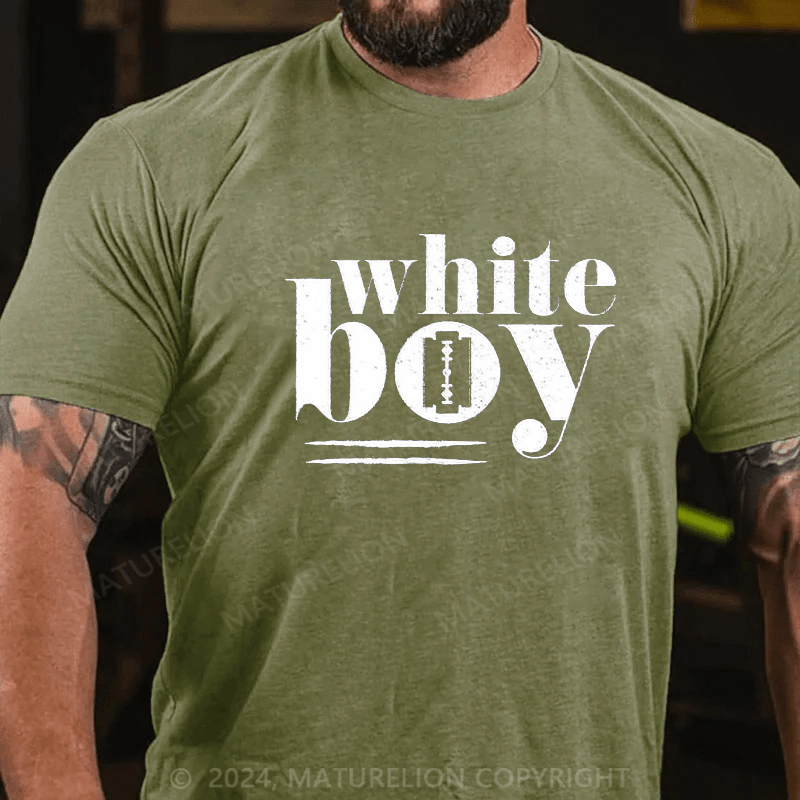 Maturelion white boy Cotton T-shirt