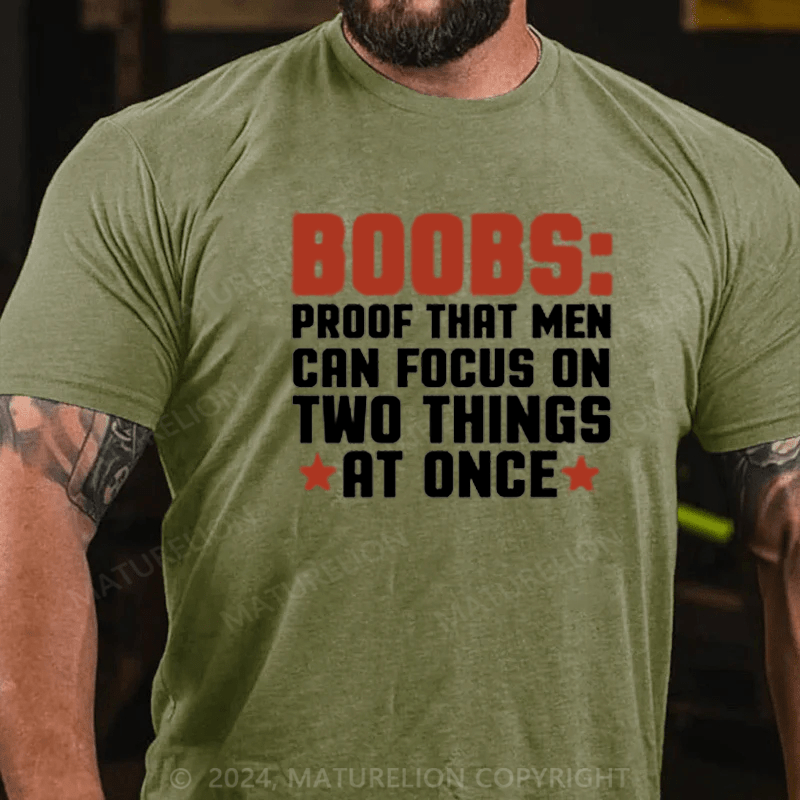 Maturelion Mens Funny Adult Humor Boobs Gift Cool Rude Naughty Boobies Gag T-Shirt