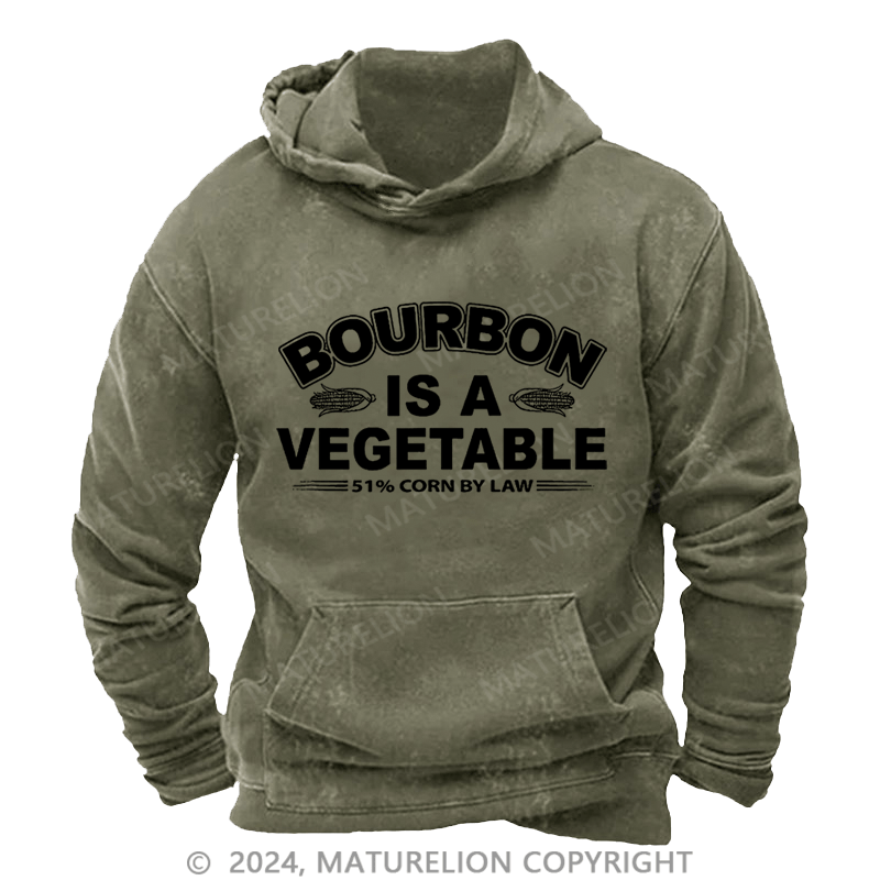 Matuerlion Men's Bourbon Is A Vegetable 51% Corn By Law Washed Hoodies