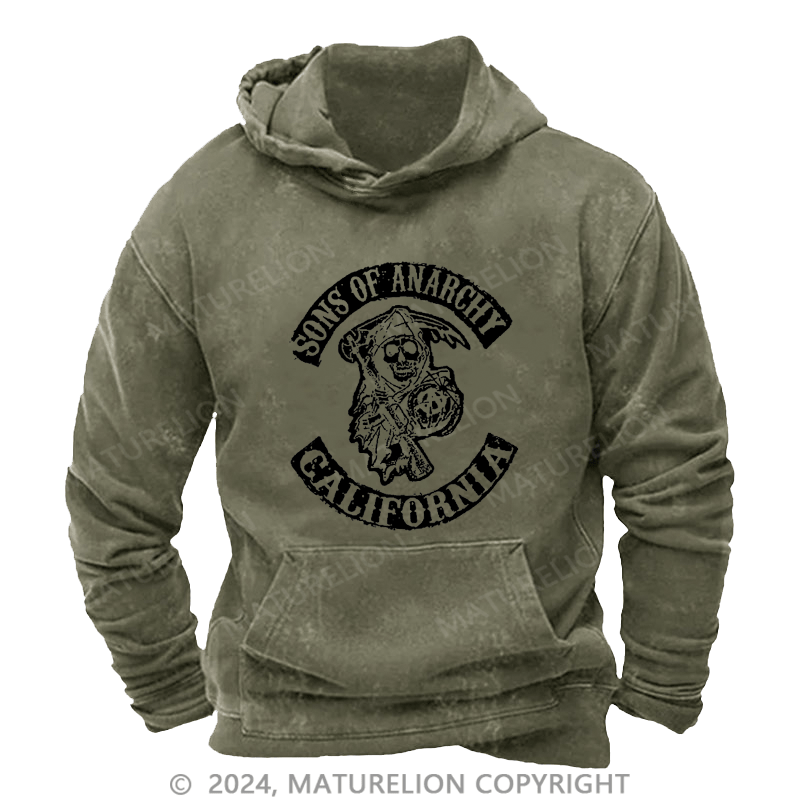 Maturelion Men's Hoodie Sons of Anarchy California Hoodie