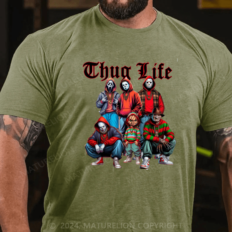 Maturelion Thug Life Horror Movie Characters Shirt