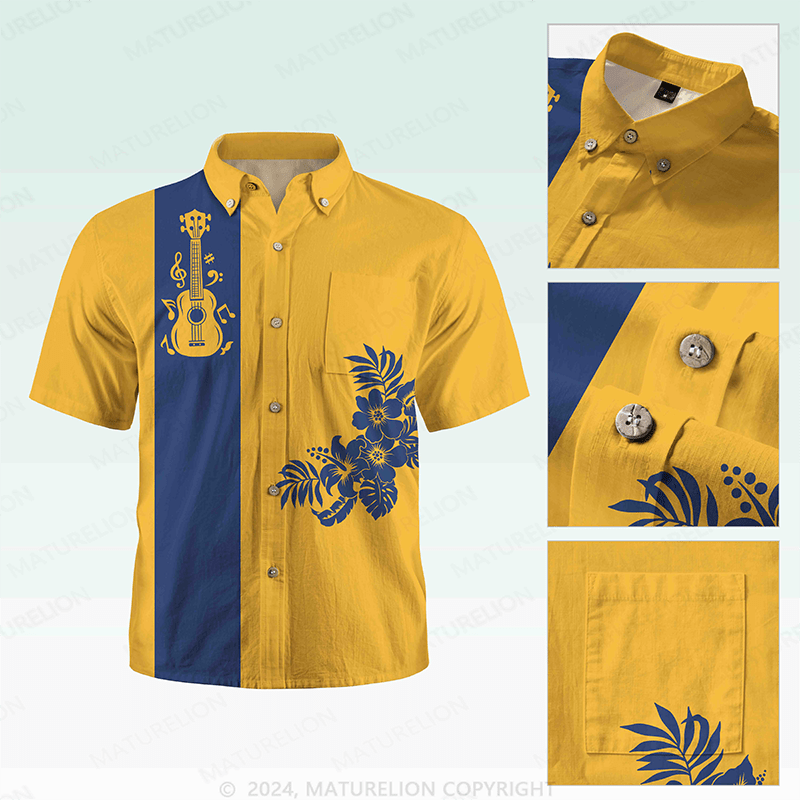 Maturelion Men's Hawaiian Shirt Men's Shirt Summer Shirt Casual Shirt