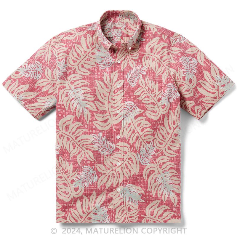 Maturelion Monstera Modern Hawaiian Shirt