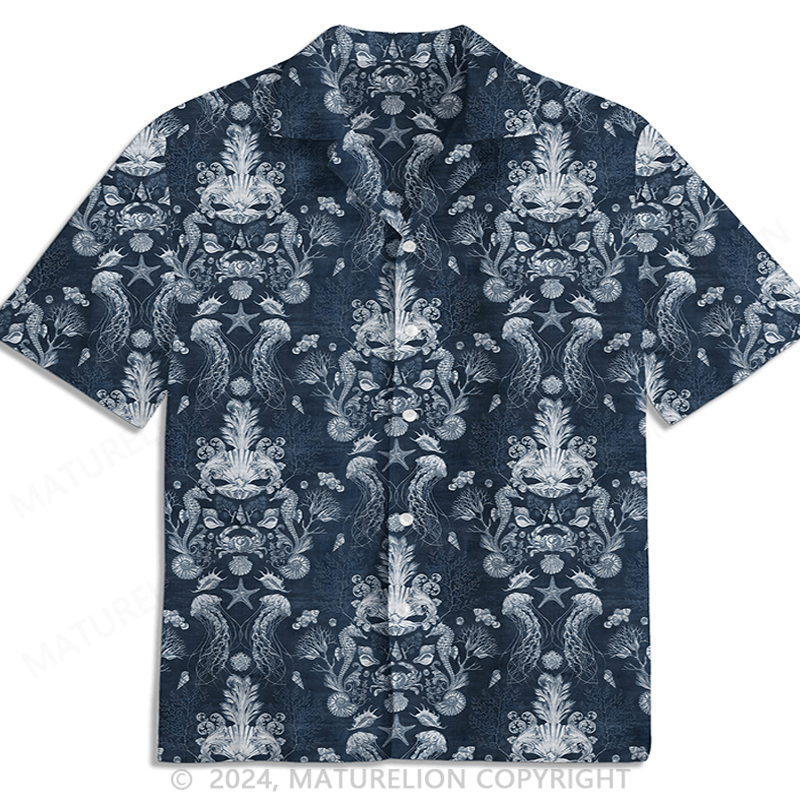 Maturelion Oceania Damask Hawaiian Shirt