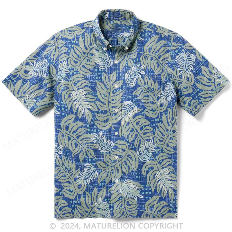 Maturelion Monstera Modern Hawaiian Shirt