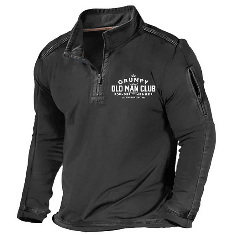 Maturelion Men's Henley Shirt Grumpy Old Man Club Henley Shirt