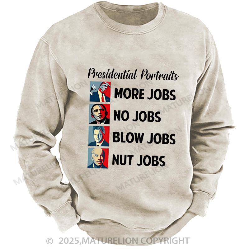 Maturelion Men's Sweatshirts Funny Political Sweatshirts Washed Sweatshirts