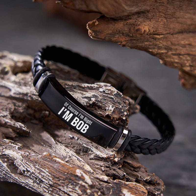 Maturelion I'M Bob Mens Bracelet Leather