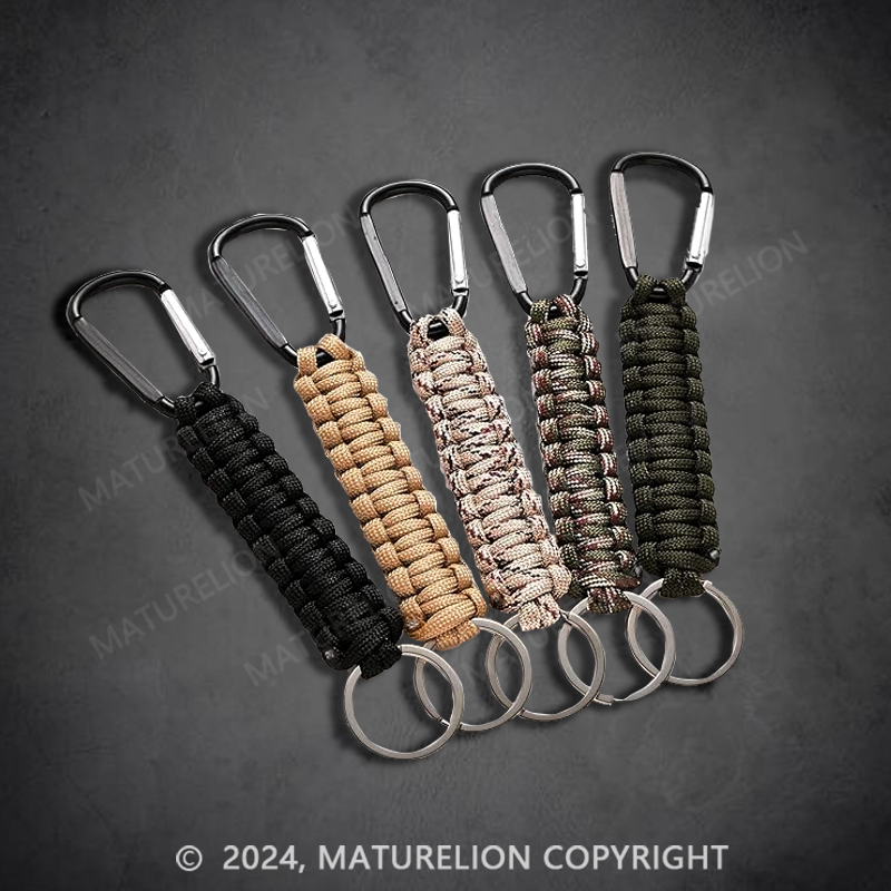 Maturelion 5 Pcs Paracord Keychains with Carabiner