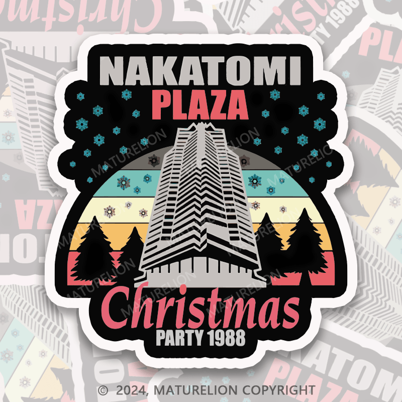 Maturelion Nakatomi Plaza Christmas Party 1988 Vintage Sticker