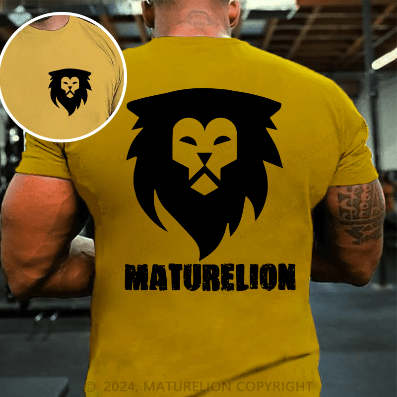 Maturelion classic  Mature Lion Printing Cotton T-Shirt