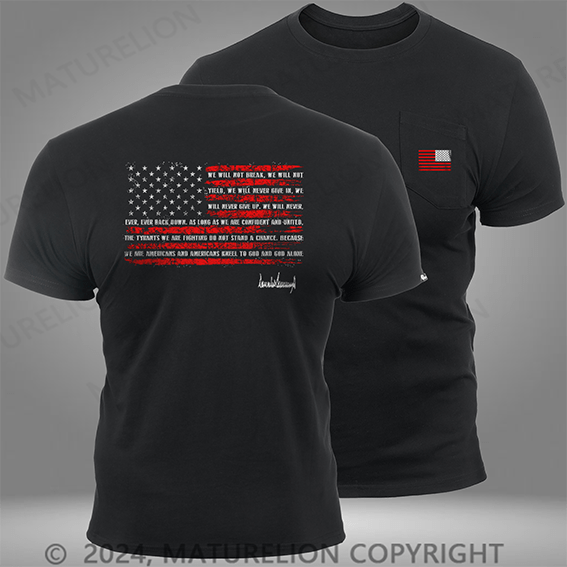 Maturelion Trump Nation Proclamation Pocket T-Shirt