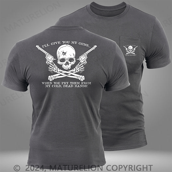 Maturelion COLD DEAD HANDS - Black Pocket T-Shirt