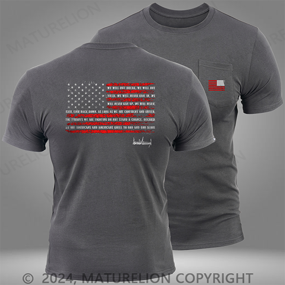 Maturelion Trump Nation Proclamation Pocket T-Shirt