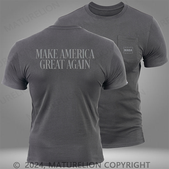 Maturelion Dark MAGA Blackout Edition Pocket T-Shirt