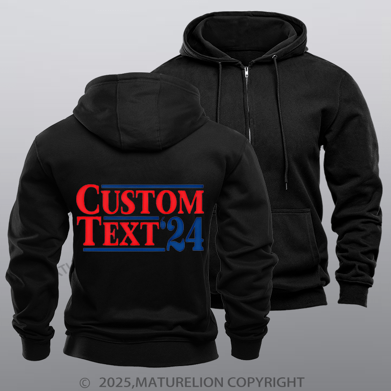 Maturelion  Men's Hoodie Election Hoodie  Zipper Hoodie