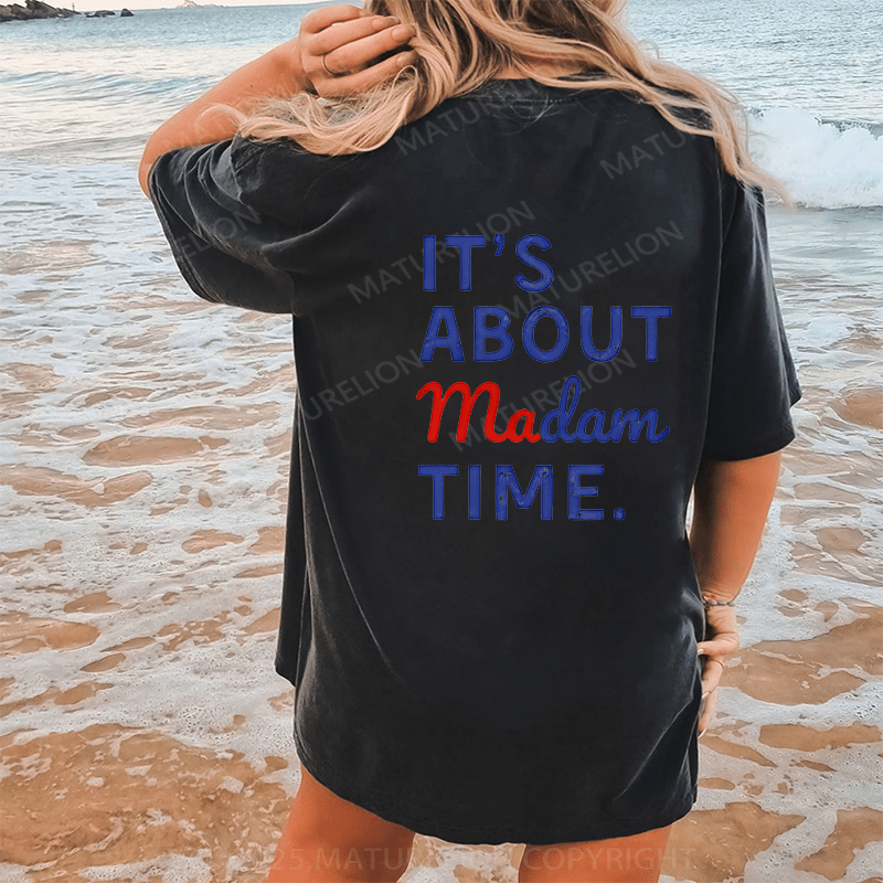 Maturelion Won's T-shirts Madam President 2024 Election T-Shirt  Washed T-Shirt