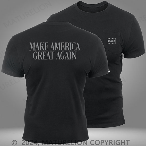 Maturelion Dark MAGA Blackout Edition Pocket T-Shirt