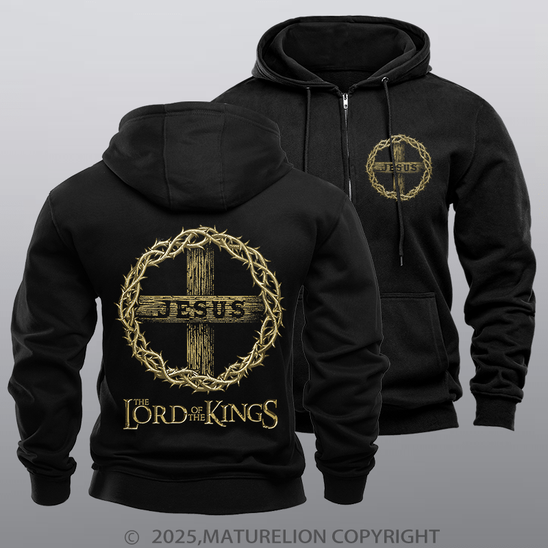 Maturelion Men's Hoodie Lord Of The Kings Zipper Hoodie