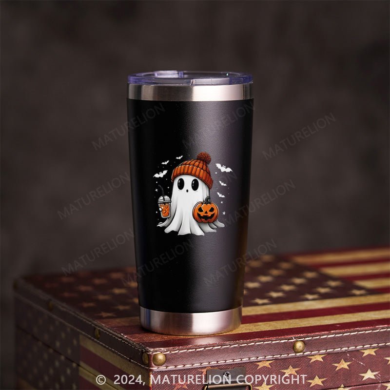 Maturelion Cute Ghost Drink Pumpkin Halloween Tumbler