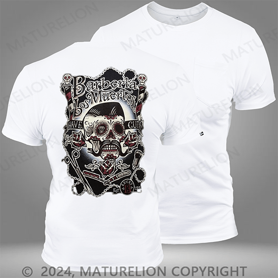 Maturelion Barberia Los Muertos Pocket T-Shirt