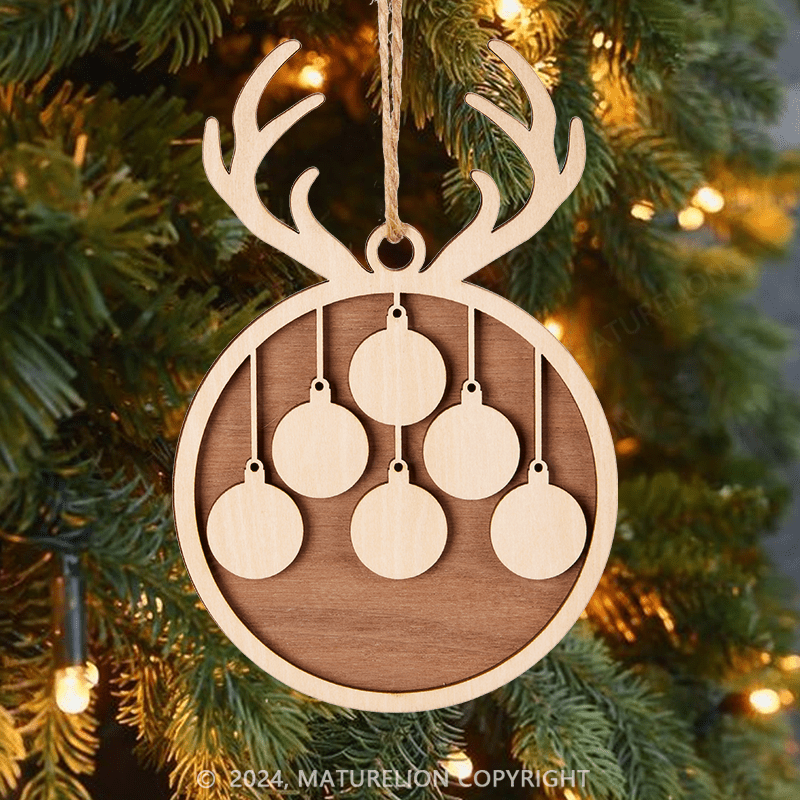 Maturelion 2024 Wooden Family Christmas Ornament|Custom Family Ornament