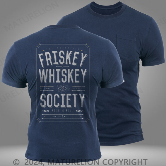 Maturelion Steady Frisky Whiskey Mens Pocket T-Shirt