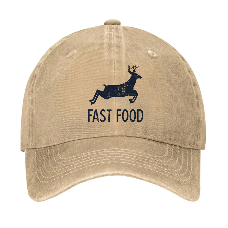 Fast Food Deer Print Cap