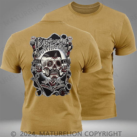 Maturelion Barberia Los Muertos Pocket T-Shirt