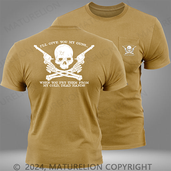 Maturelion COLD DEAD HANDS - Black Pocket T-Shirt