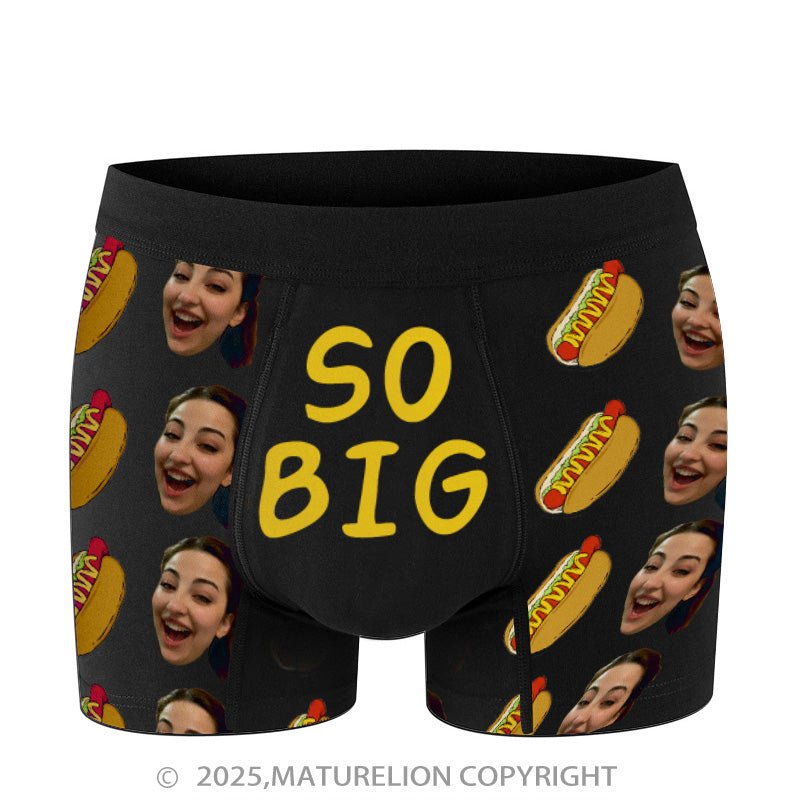 Maturelion Men's Boxers Custom Image Tease Underwear