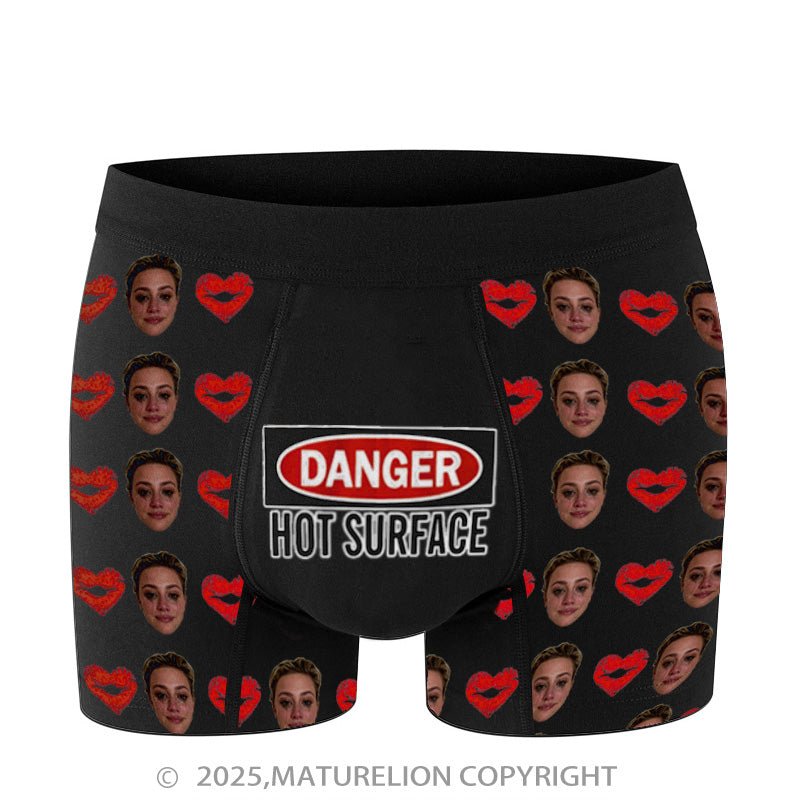 Maturelion Men's Boxers Photo Underwear Custom Attraction Design