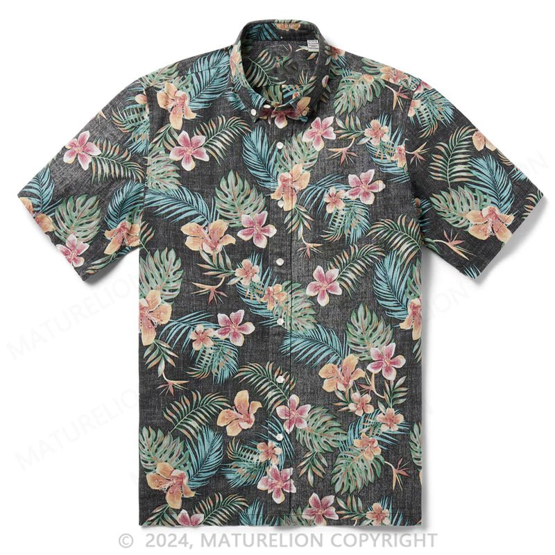 Maturelion Tropical Blooms Hawaiian Shirt