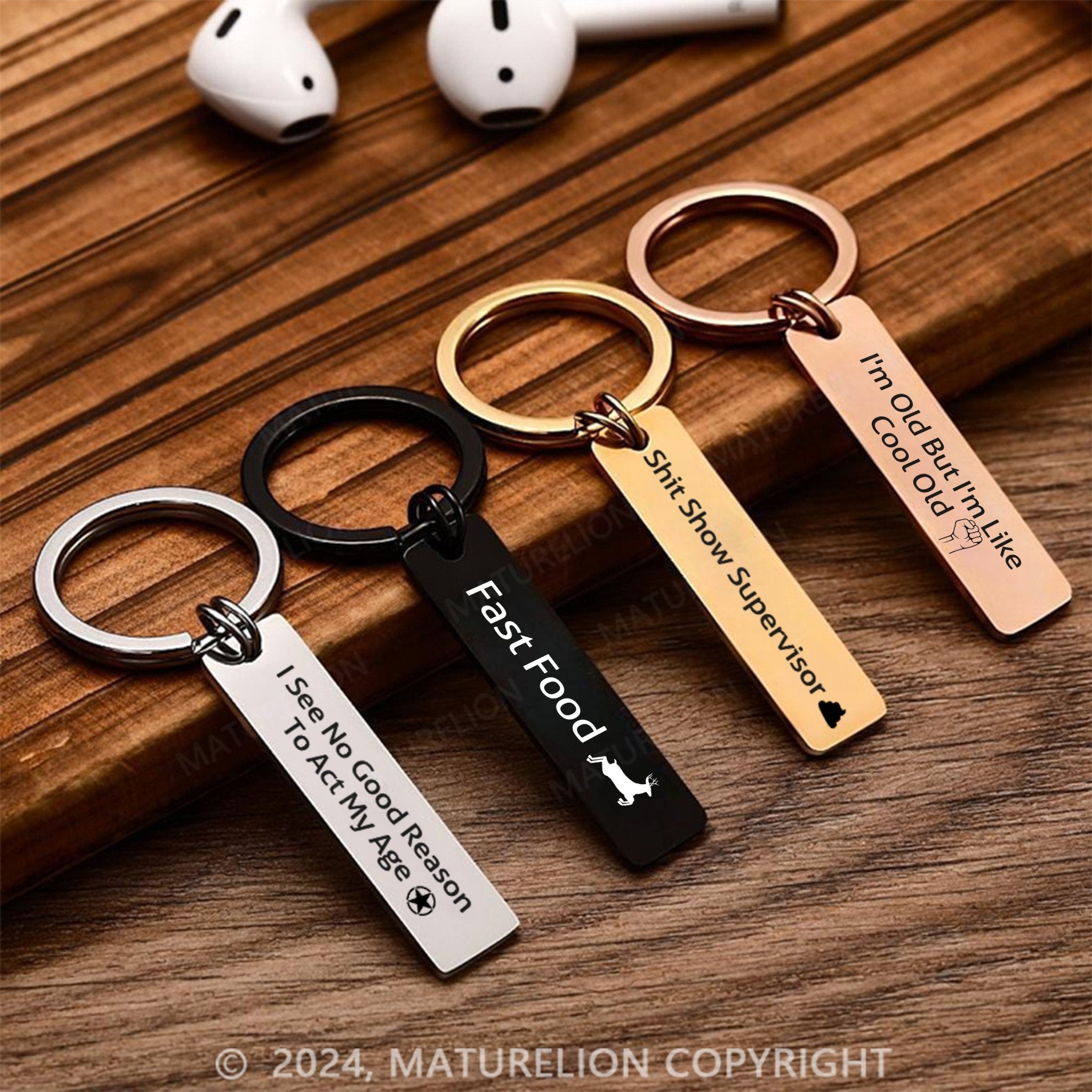 Maturelion Custom Keychain Essential Christmas Gift for Men